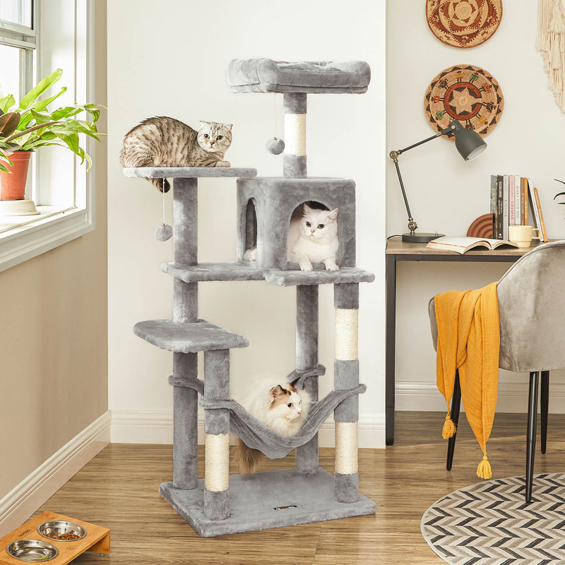 Stratching Post avec hamac - Cat Tree - Gris clair