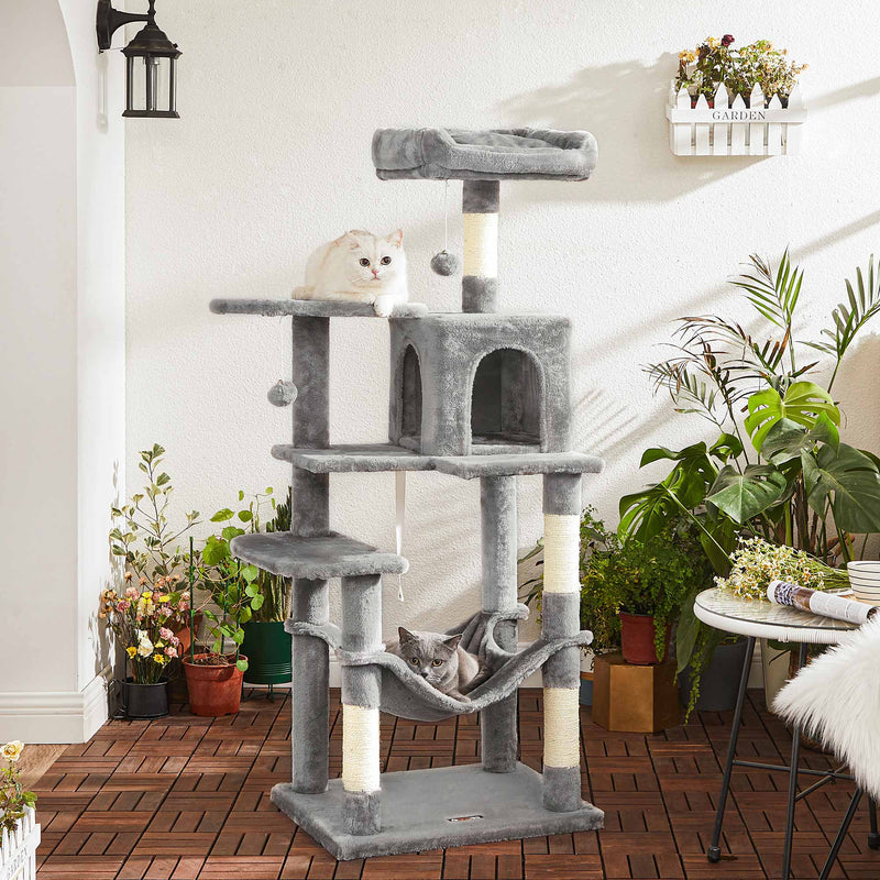 Stratching Post avec hamac - Cat Tree - Gris clair