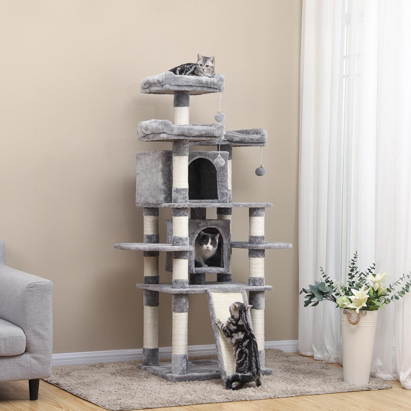 Scratching Post - Cat Post - Animal House - Cat House - Gris clair - jouets pour chat