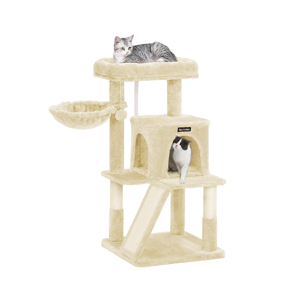 Scratching Post - med stor plattform - crackboard - beige