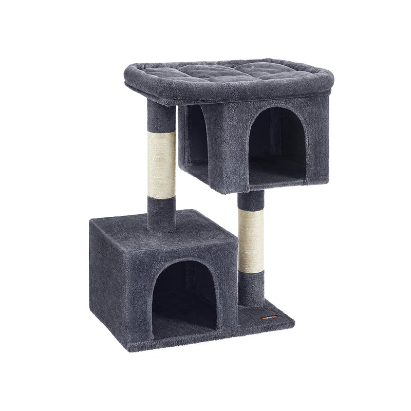 Scratching Post - Cat Tree - avec grande plate-forme - 101 cm de haut - Gris foncé