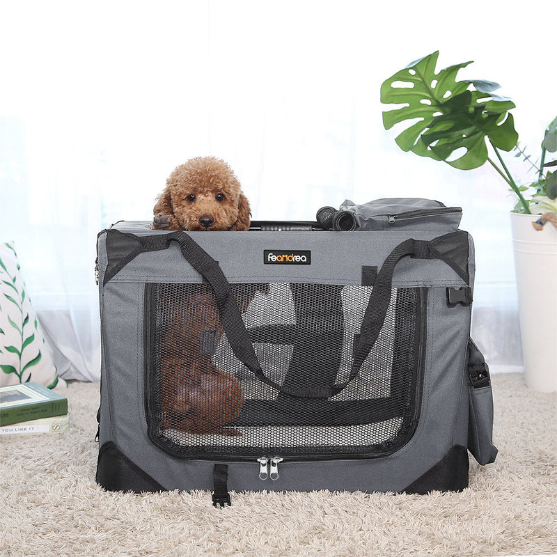 Boîte de chien - Sac de chien - pliable - 60 x 42 x 42 cm - Gray