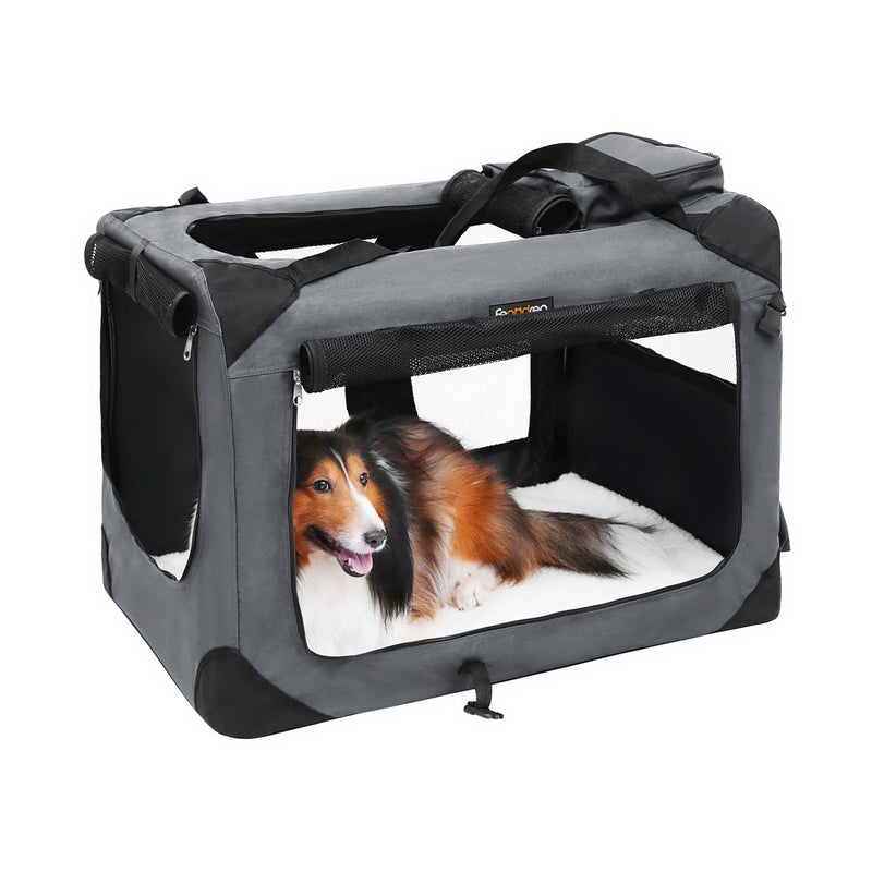 Honden tas - Honden vervoer - Dieren tas - Honden box - Katten box - Grijs