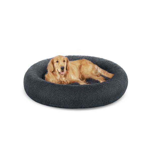 Lit de chien - lit de chien moelleux - Ø 120 cm - Extra Good - Gris foncé