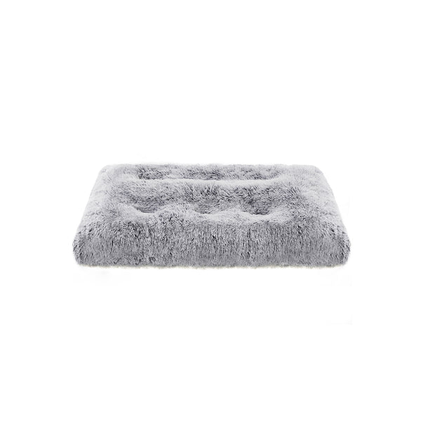 Panier de chien - tapis de chien moelleux - gris clair