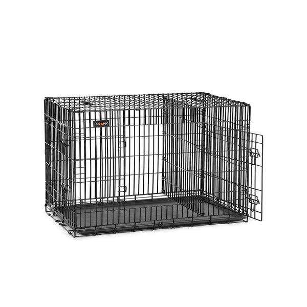 Dog Cage - Dog Box - 2 Doors - 107 x 70 x 77,5 cm - Sort