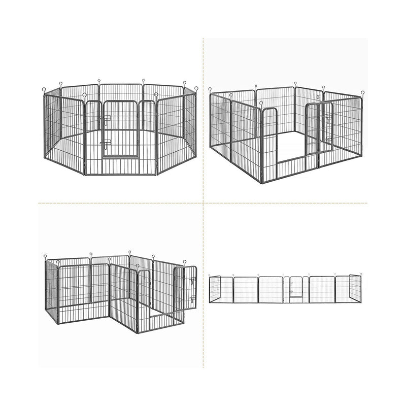 Hvalp - Animal Box - Med 8 gitterplader - Landsbolig - Grå