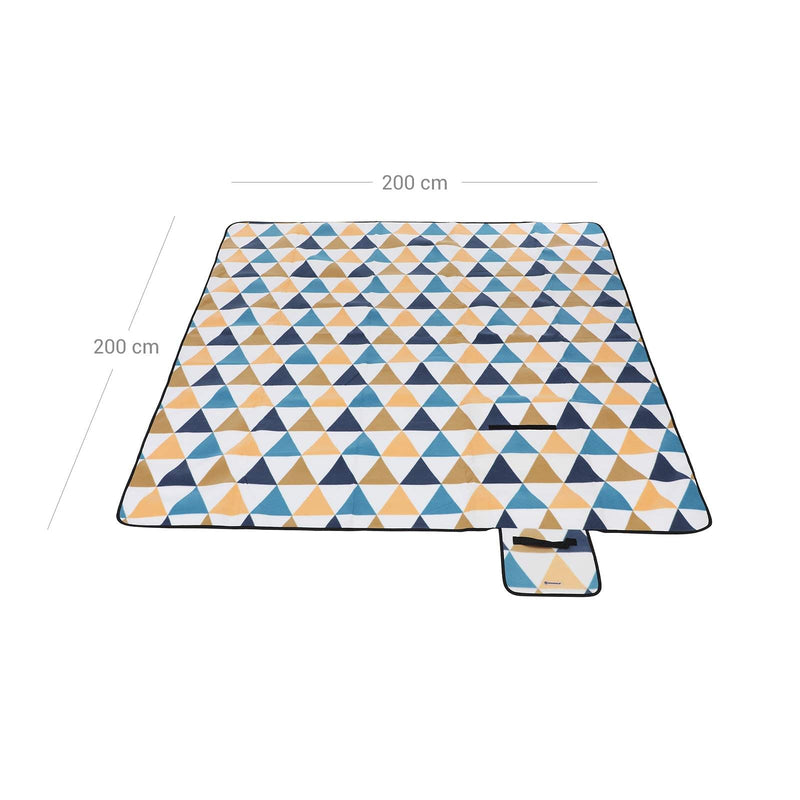 Picnic tæppe - strand tæppe - termisk isoleret - vandtæt - 200 x 200 cm