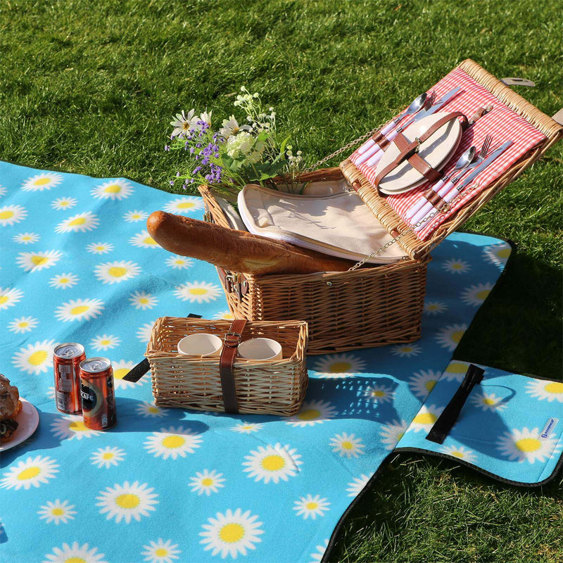 Picknickdeken - Stranddeken - Thermisch geïsoleerd - Waterdicht - 200 x 200 cm - Blauw