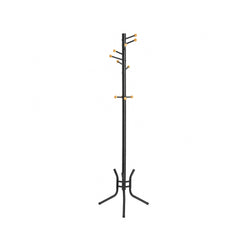 Coat Rack - îmbrăcăminte de îmbrăcăminte - 11 cârlige cu bile - Van Staal - Pentru paltoane - pălării - pungi - garderobă - negru