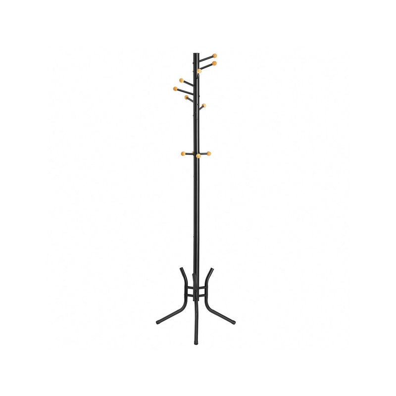 Coat Rack - îmbrăcăminte de îmbrăcăminte - 11 cârlige cu bile - Van Staal - Pentru paltoane - pălării - pungi - garderobă - negru