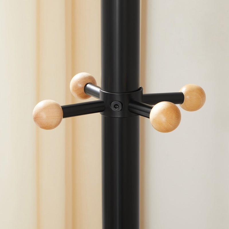 Coat Rack - îmbrăcăminte de îmbrăcăminte - 11 cârlige cu bile - Van Staal - Pentru paltoane - pălării - pungi - garderobă - negru