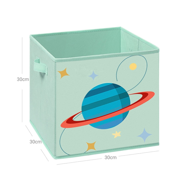 Opbevaringsbokse - 3 stofbokse - til børn - grønt