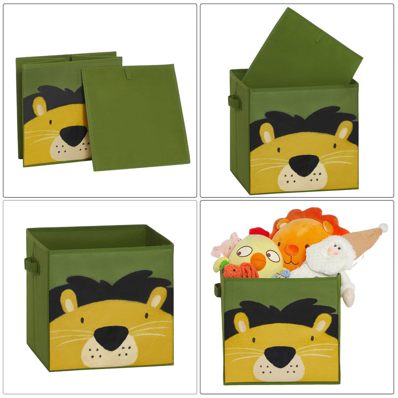 Ensemble de 3 boîtes pliantes pour les enfants - boîtes de rangement - Animaux