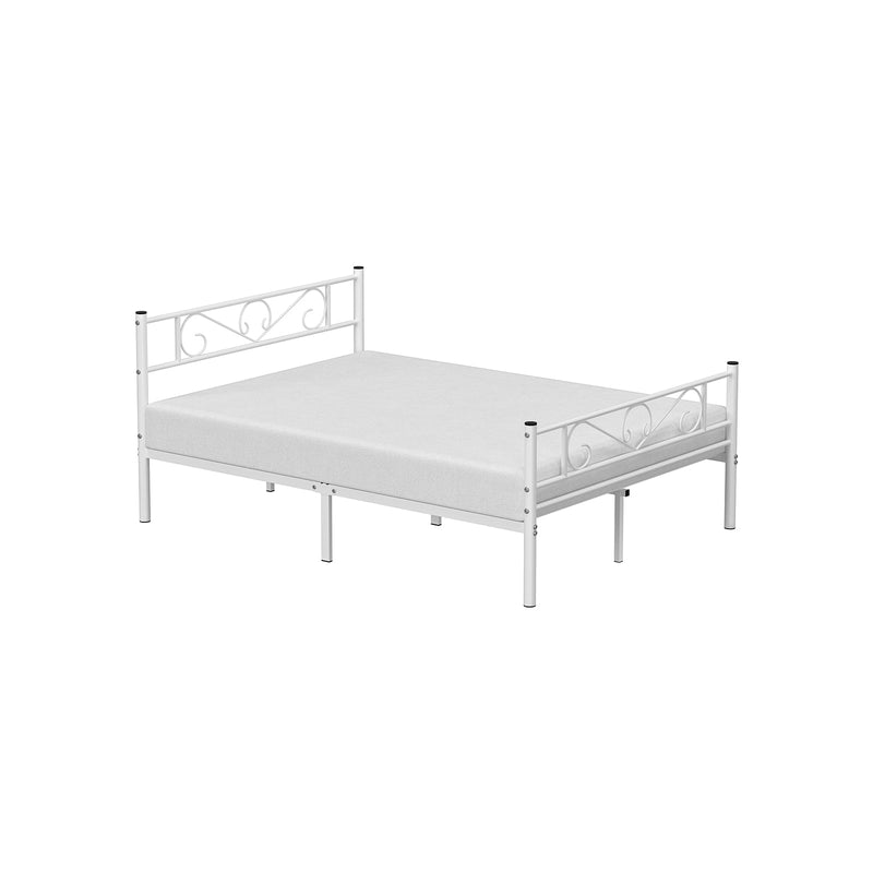 Double Bed Frame - Metal Frame - 140x190cm - vit