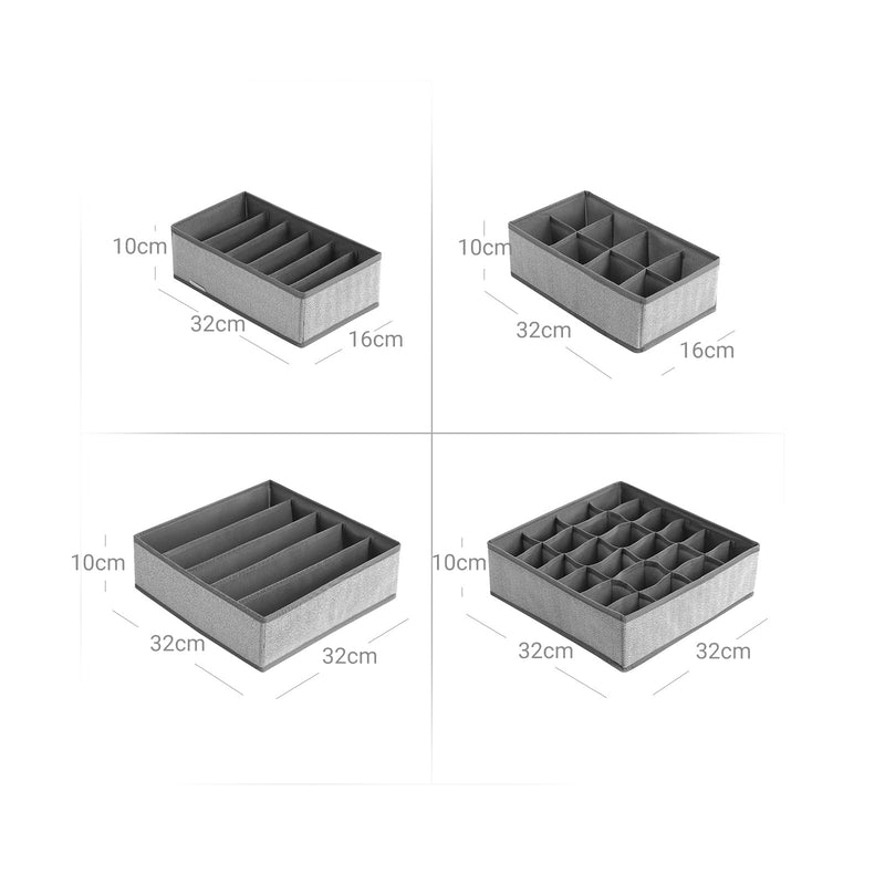 Opbergdozen - Voor ondergoed - Set van 8 - Lade-organizer - Opbergsysteem