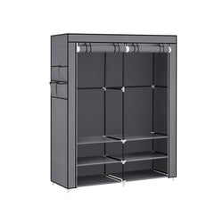 Armoire - armoire pliable - boîtier en tissu - 6 compartiments - gris