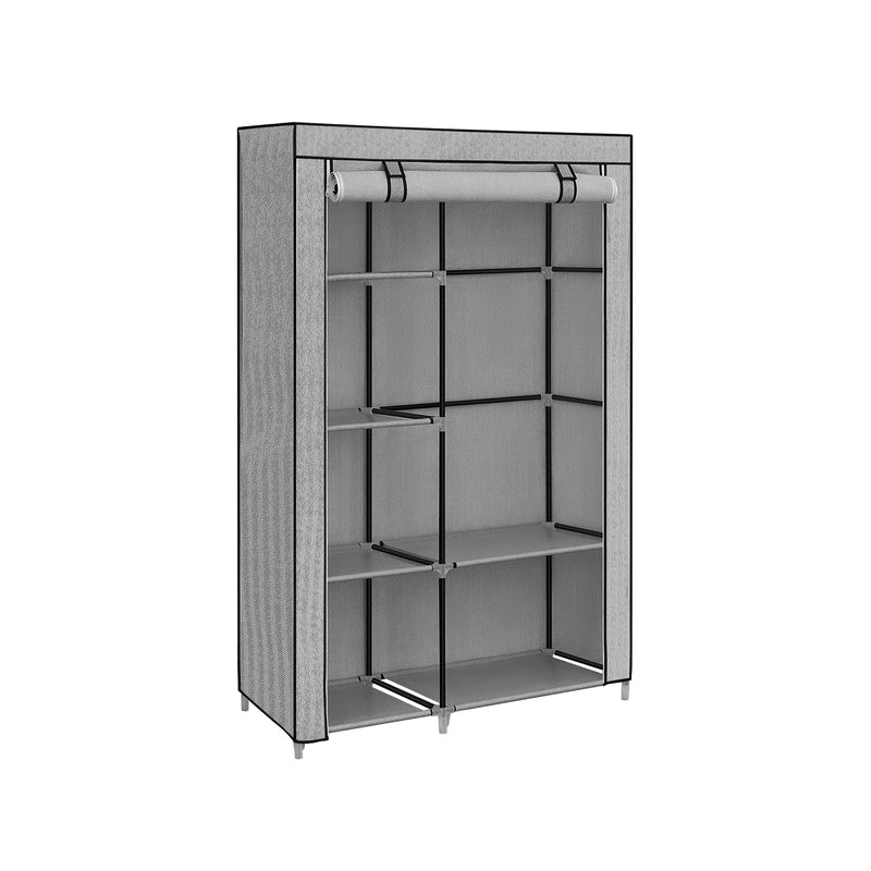 Armoire - armoire pliable - boîtier en tissu - 6 compartiments - gris