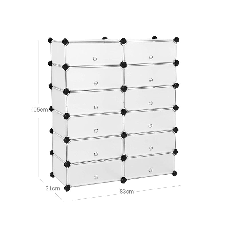 Shoe Rack med 6 nivåer - Shoe Storage - Rectangular Rack System - Perspirant