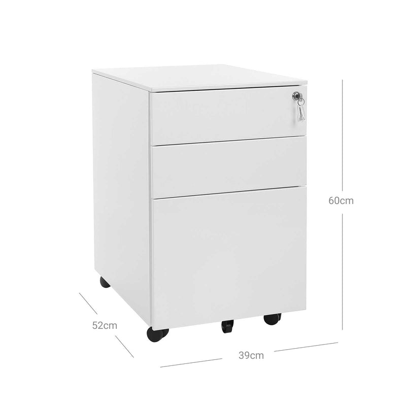 Load Cabinet - Loadblok - 3 skuffer - 39 x 60 x 52 cm - Hvid