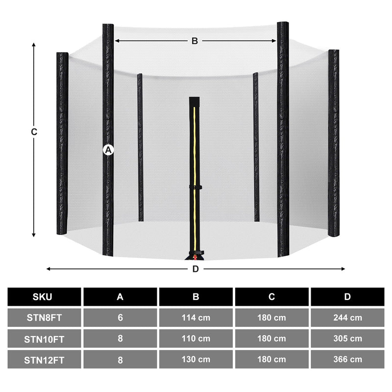 Sikkerhedsnet til Ø 244 cm trampolin