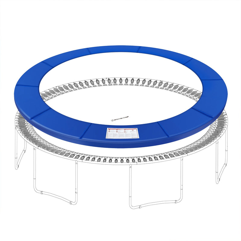 Trampoline randafdekking - Veiligheidsmat - Ø 366 cm - Blauw