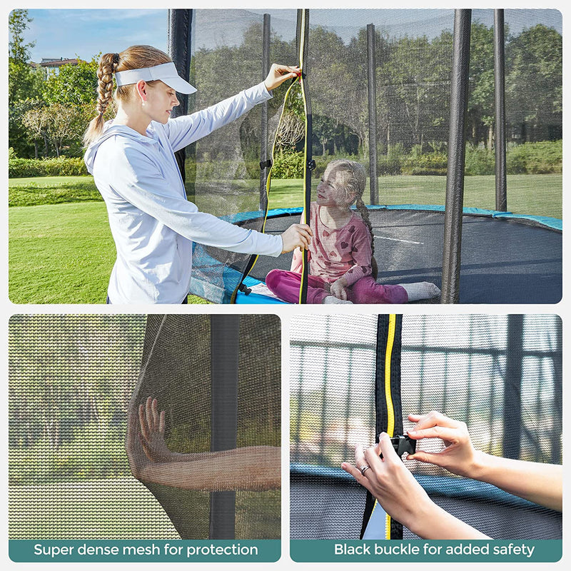 Grand trampoline - avec filet de sécurité - échelle et poteaux rembourrés - Ø 305 cm