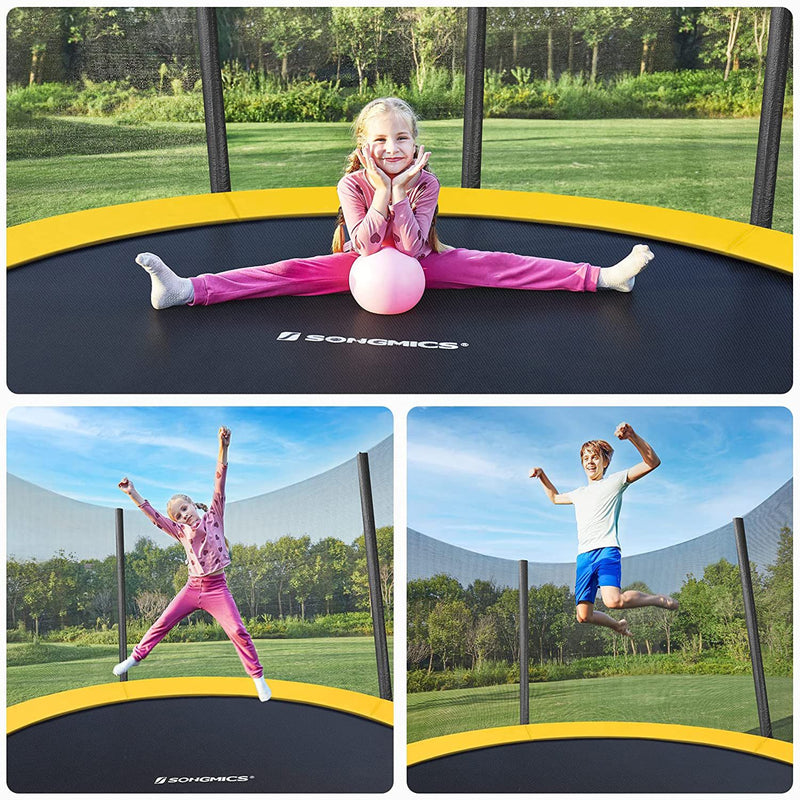 Grote trampoline - Ø 305 cm - Met veiligheidsnetladder  - Geel