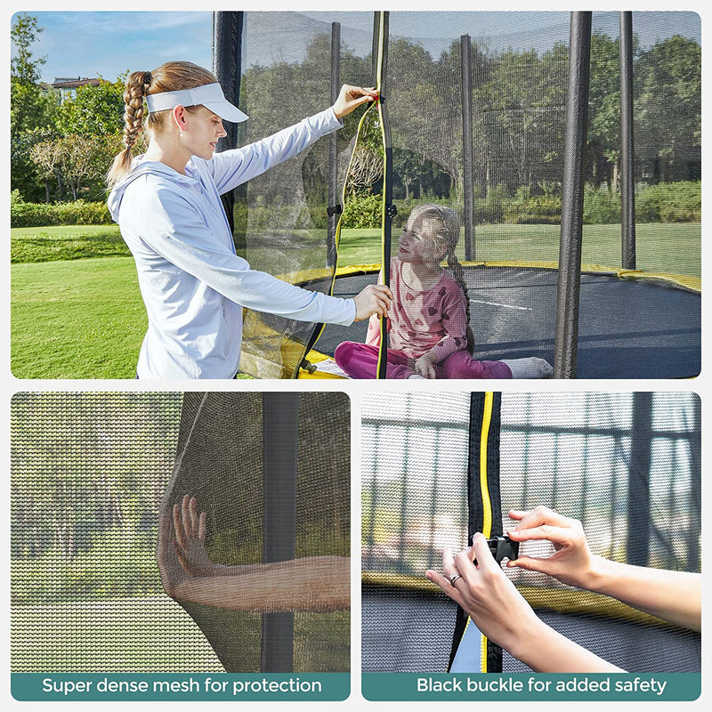 Grote trampoline - Ø 305 cm - Met veiligheidsnetladder  - Geel