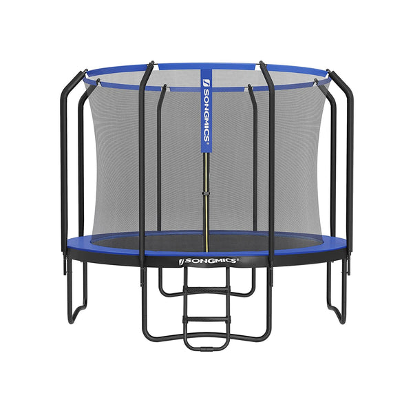 Trampolin - med säkerhetsnät och stege - 305 cm - mörkblå