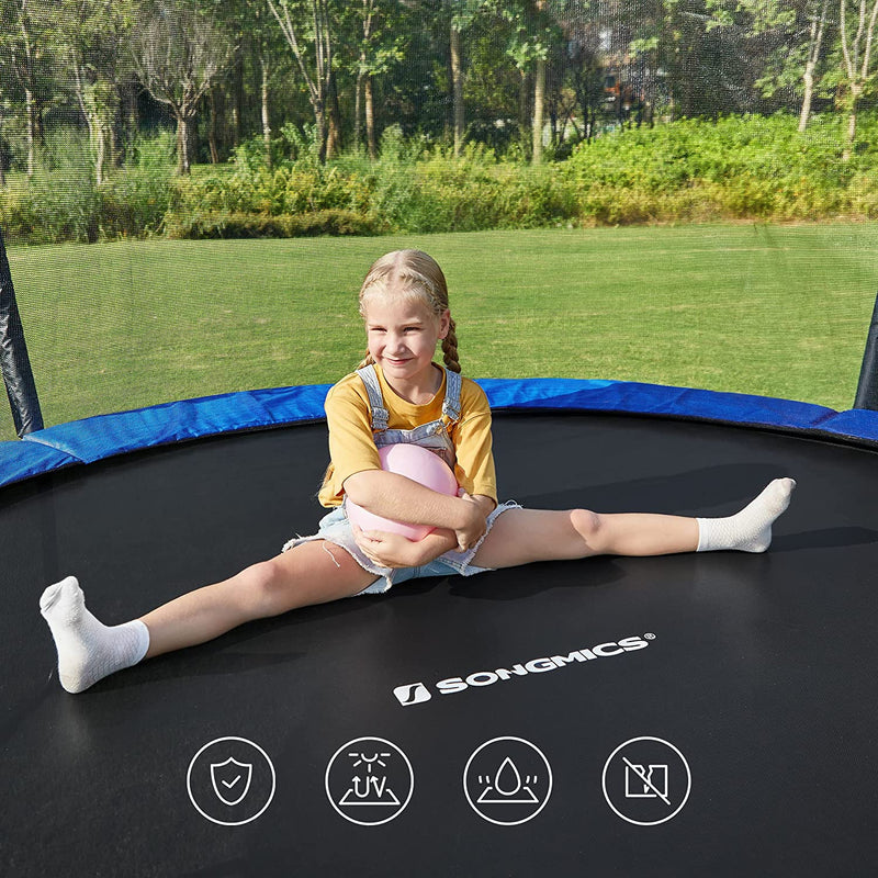 Trampoline - avec filet de sécurité et échelle - 305 cm - bleu foncé