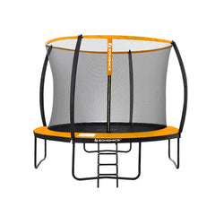 Trampoline - avec filet de sécurité - Ø 305 cm - noir-orange