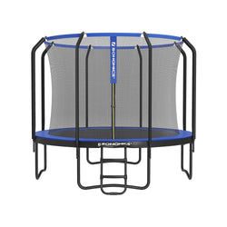 Trampoline - Round - 366 cm - Avec filet de sécurité et échelle - bleu foncé