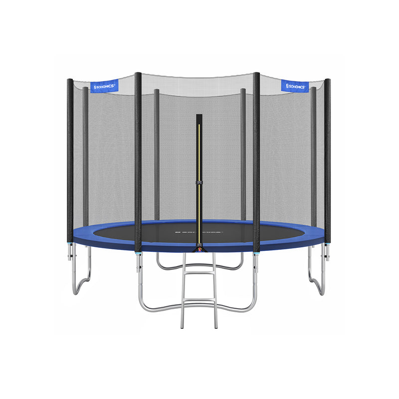 Trambulină - Extra mare - 366 cm - cu plasă de siguranță - cu scări - albastru