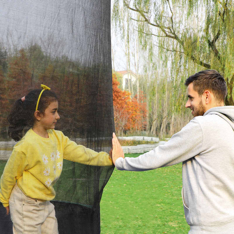 Trampolin - Garden Trampoline - Ø 427 cm - med säkerhetsnät - med trappor - grönt