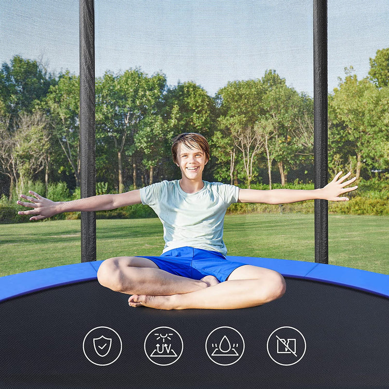 Trampolin - med stige og sikkerhedsdækning - Rund - Ø 427 cm