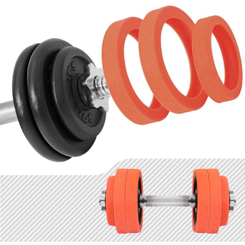 Halters - Dumbbell set - Verstelbaar - 25 KG - Oranje