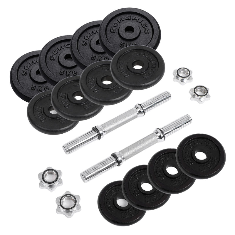 Halters - Dumbbells - Gietijzer - Home gym - set van 2 - 40KG aan gewichten