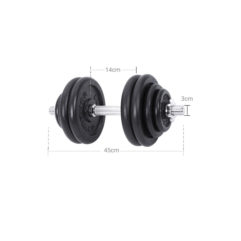 Halterset - Dumbbells - Gietijzeren - Verstelbaar - Set van 2 - 60kg - Voor Home Gym