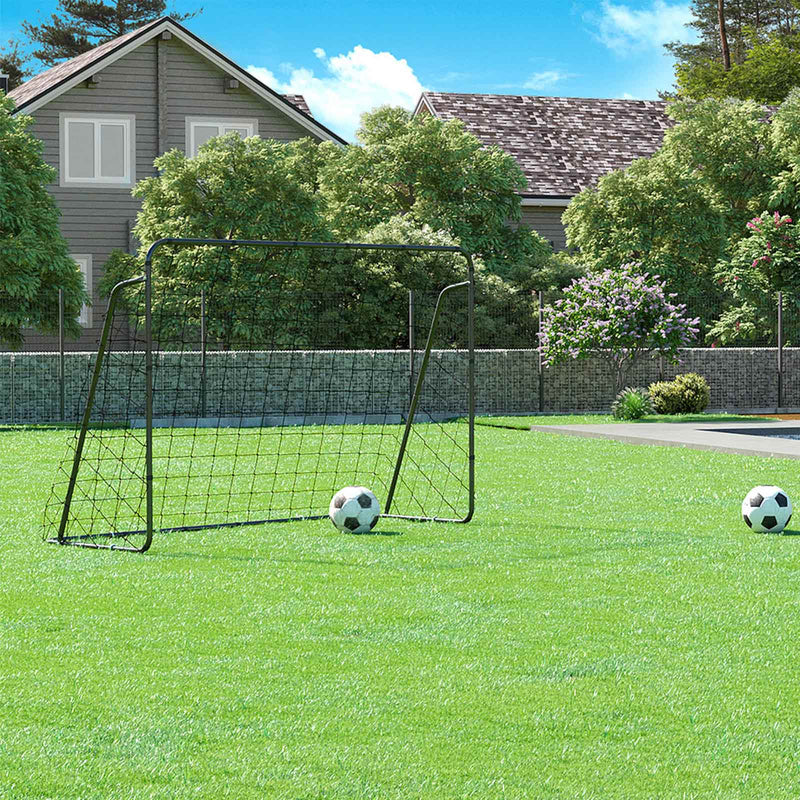 Objectif de football - Pour les enfants - Assemblage rapide - Cadre métallique - blanc