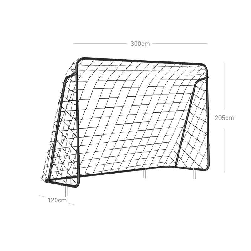 Fodboldmål - til børn - Hurtig samling - Metalramme - Hvid