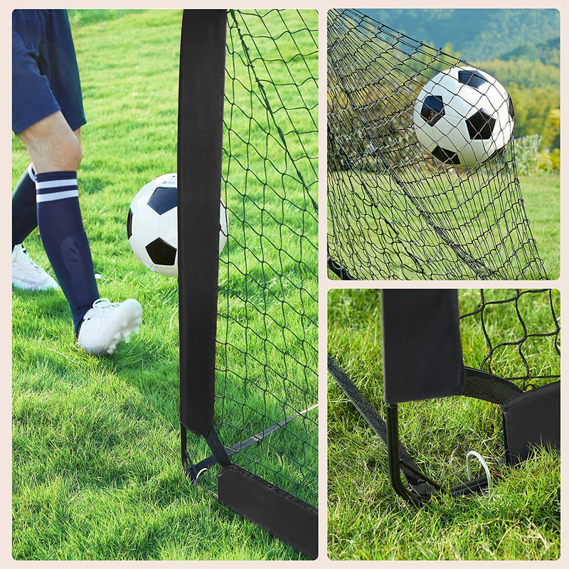 Buts de football - objectif de football - ensemble de 2 - portable - pliable - noir