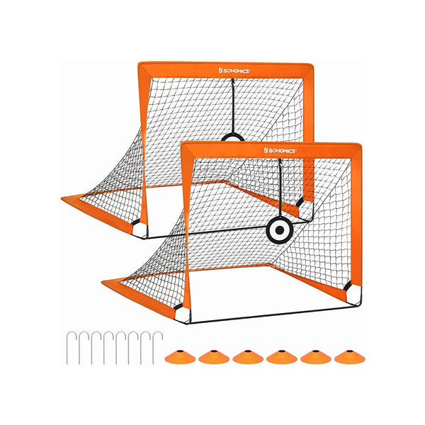 Objectif de football - Objectifs de football pour les enfants - Ensemble de 2 - portable - pliable - orange