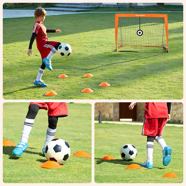 Objectif de football - Objectifs de football pour les enfants - Ensemble de 2 - portable - pliable - orange