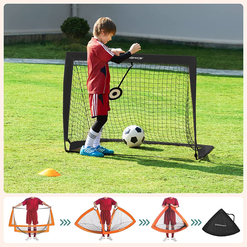 Objectif de football - Objectifs de football pour les enfants - Ensemble de 2 - portable - pliable - orange