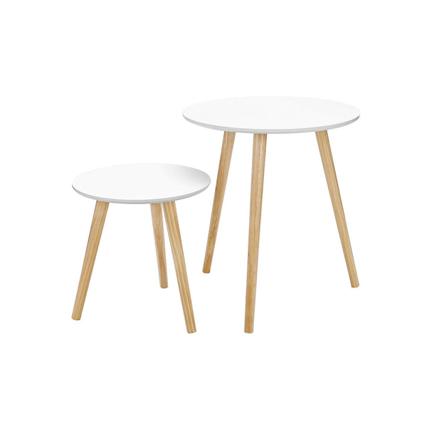 Ensemble de 2 tables latérales - blanc