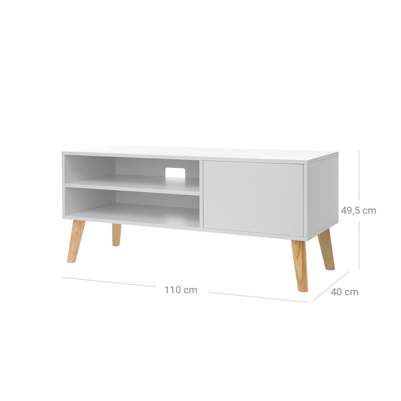 TV -skåp - Lowboard - Television Table - soffbord - Television Box - Modern - White