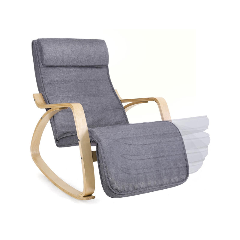 Rocking -tuoli - Rentoudu tuoli - Lounger - Harmaa