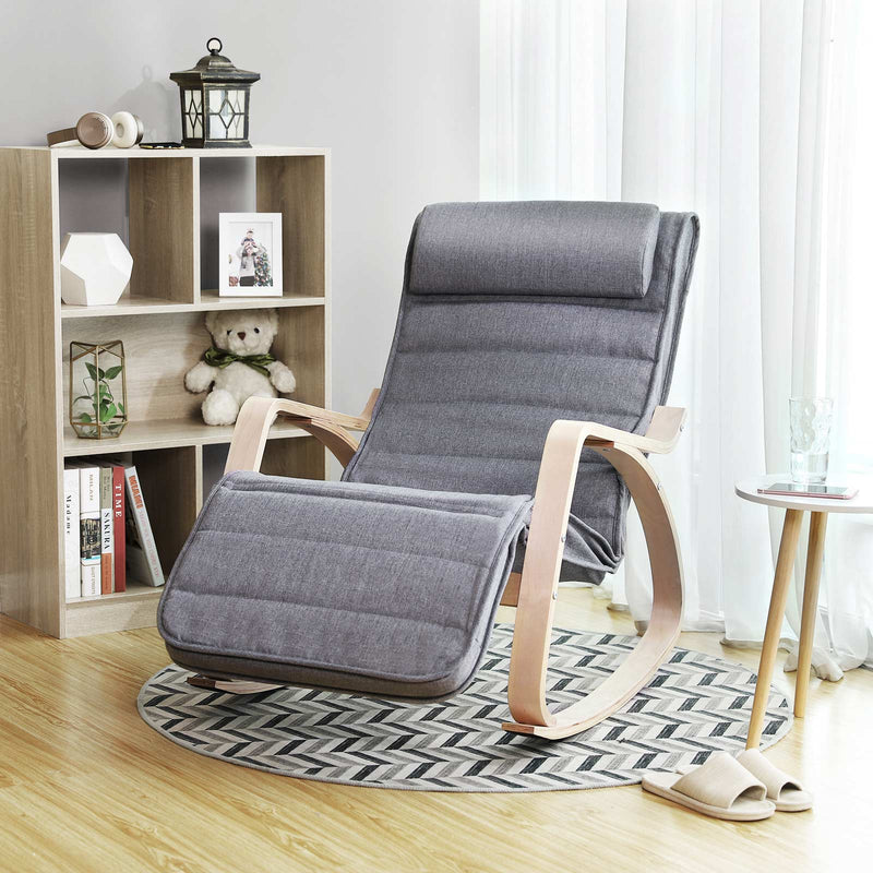 Rocking Chair - Relax Chair - Lounger - Grey