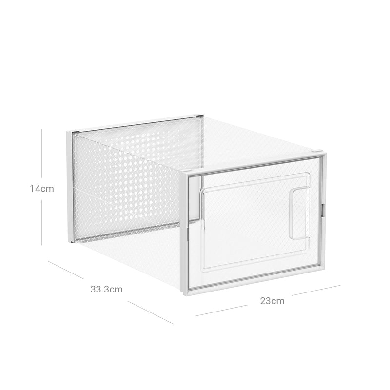 Schoendozen - Set van 18 - Opbergdozen voor schoenen - Plastic dozen - Transparant